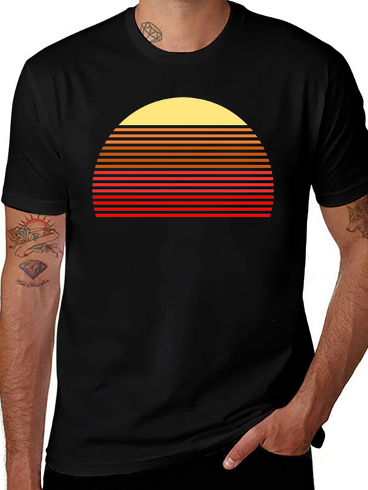 Retro Sunset Graphic Tee - Vintage Style