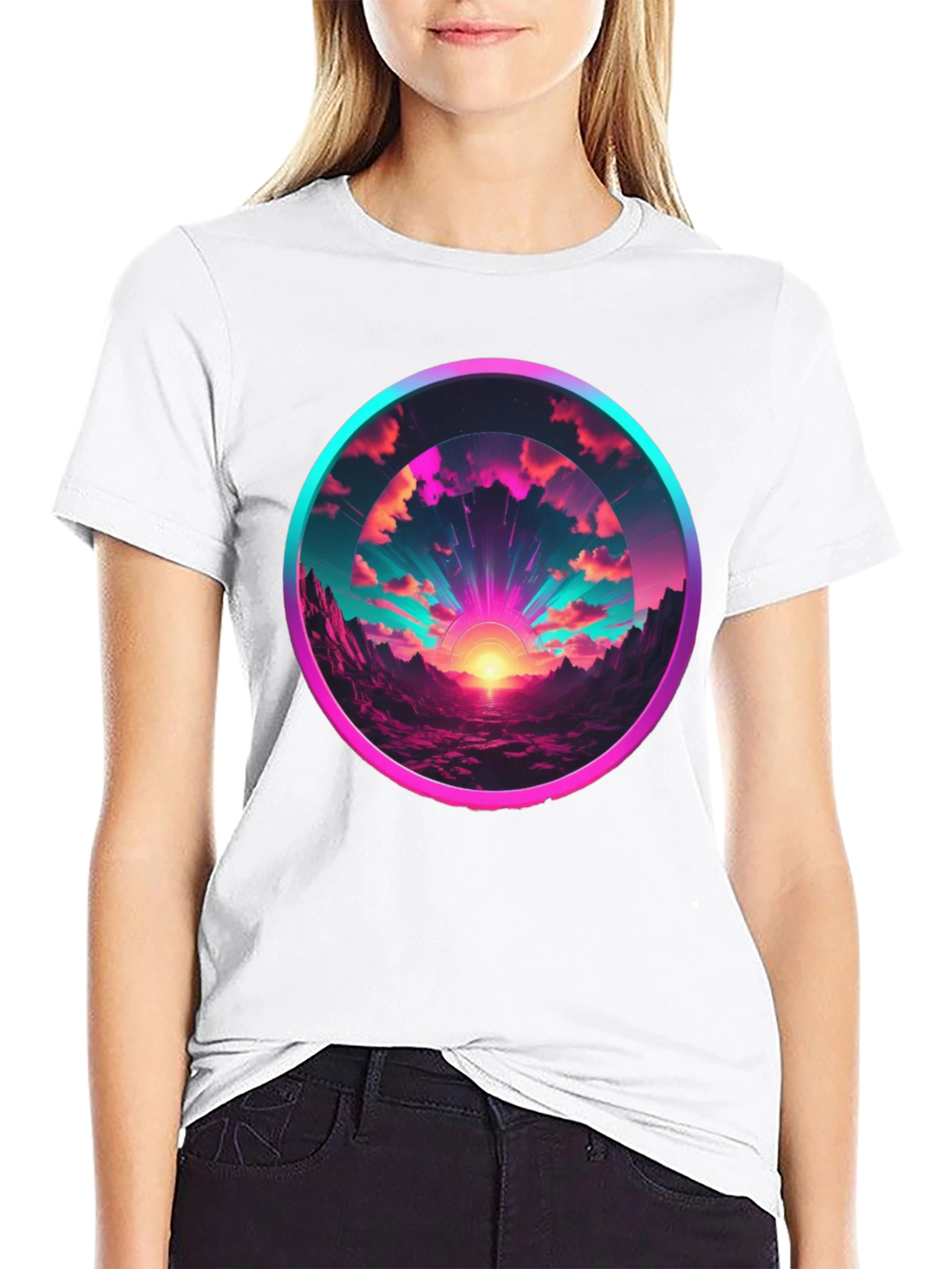 Vaporwave Sunset Graphic Tee