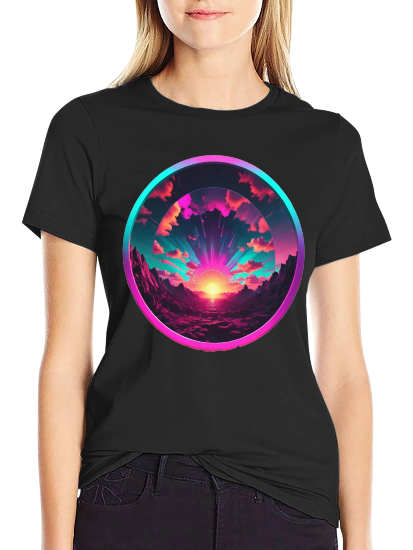 Vaporwave Sunset Graphic Tee