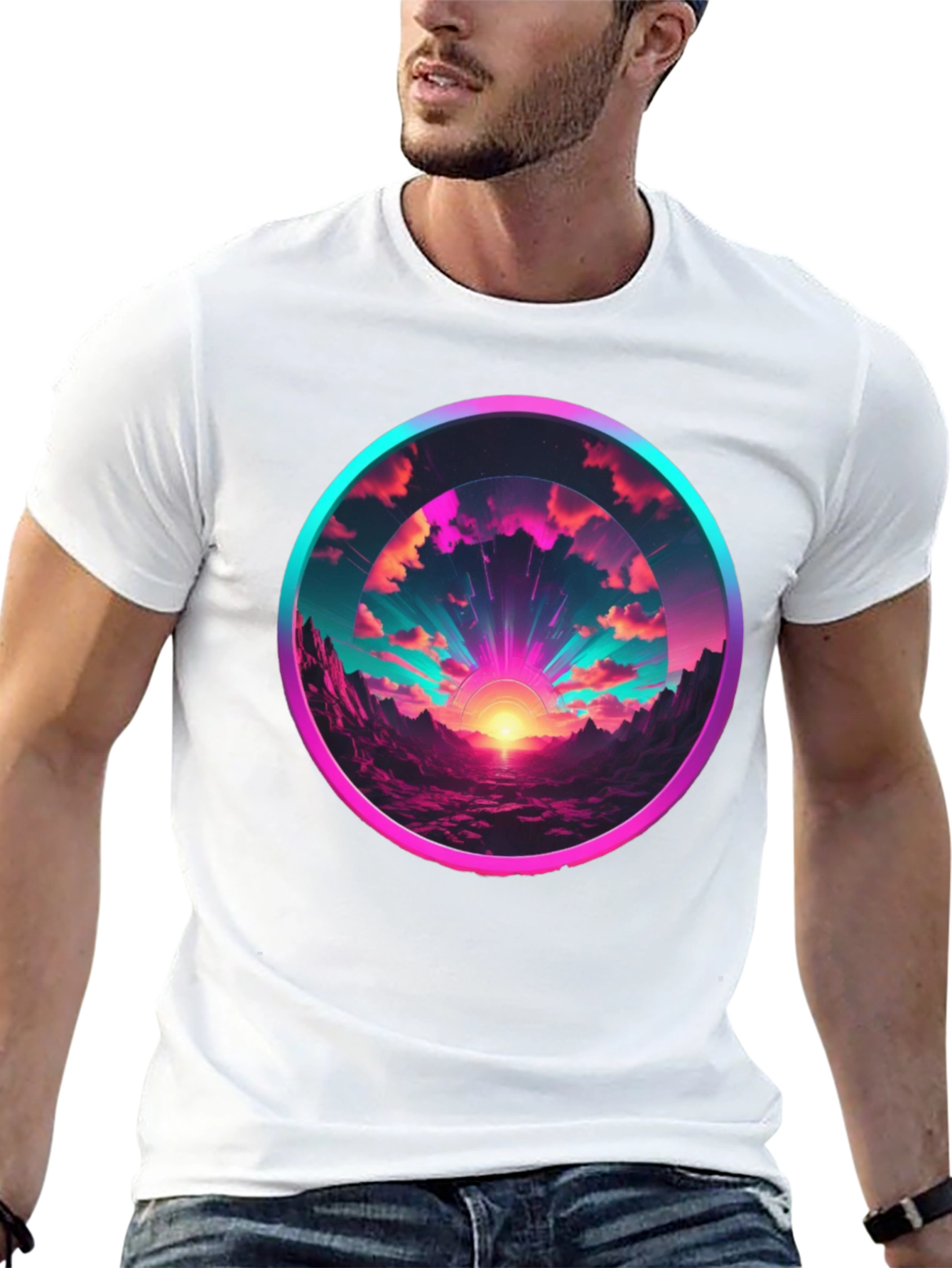 Vaporwave Sunset Graphic Tee
