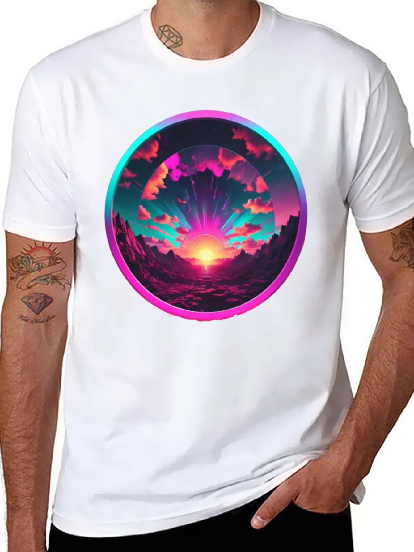 Vaporwave Sunset Graphic Tee