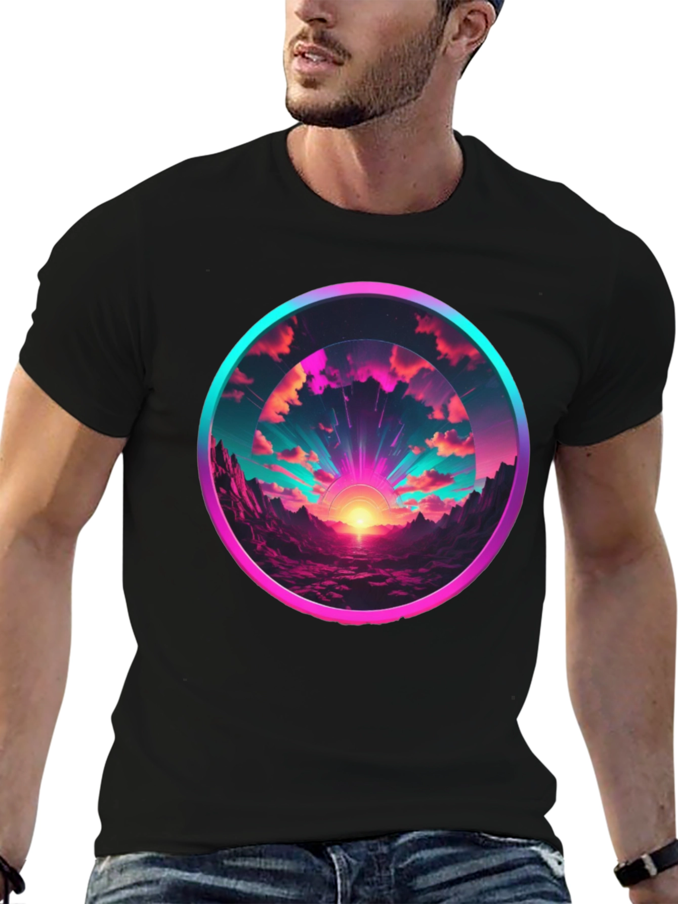 Vaporwave Sunset Graphic Tee