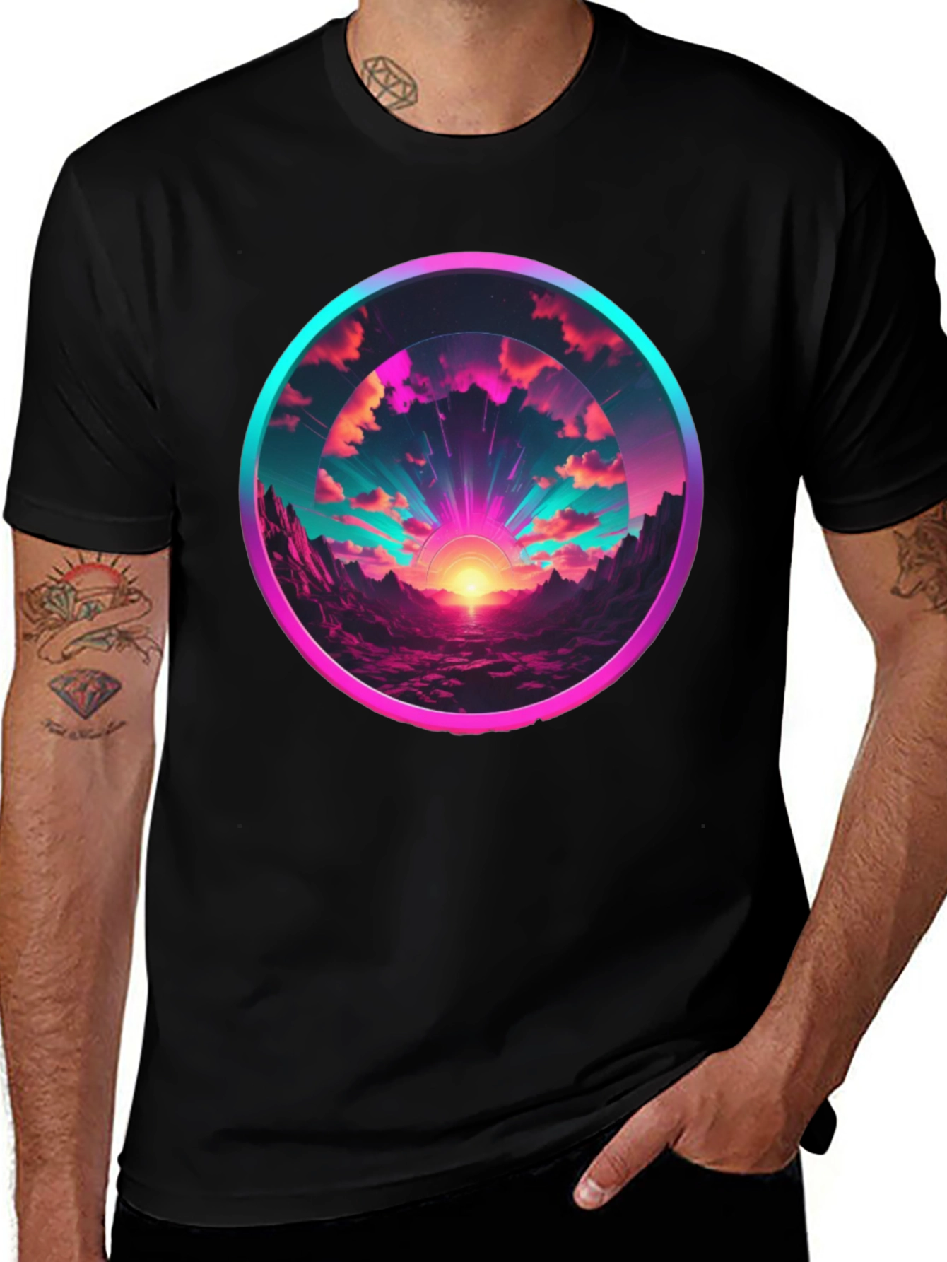 Vaporwave Sunset Graphic Tee