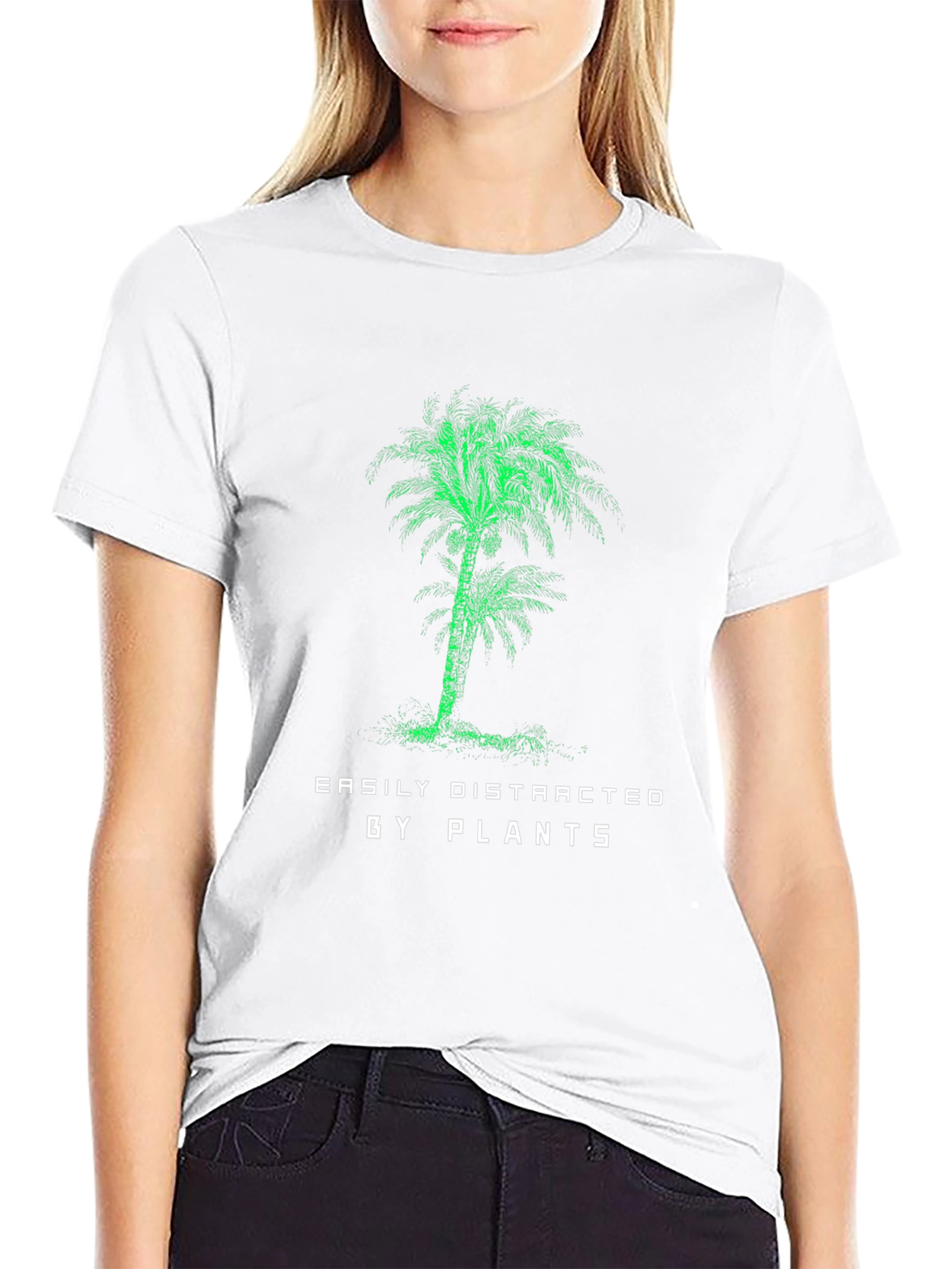 Easily Distracted by Plants Palm Tree Graphic T-Shirt