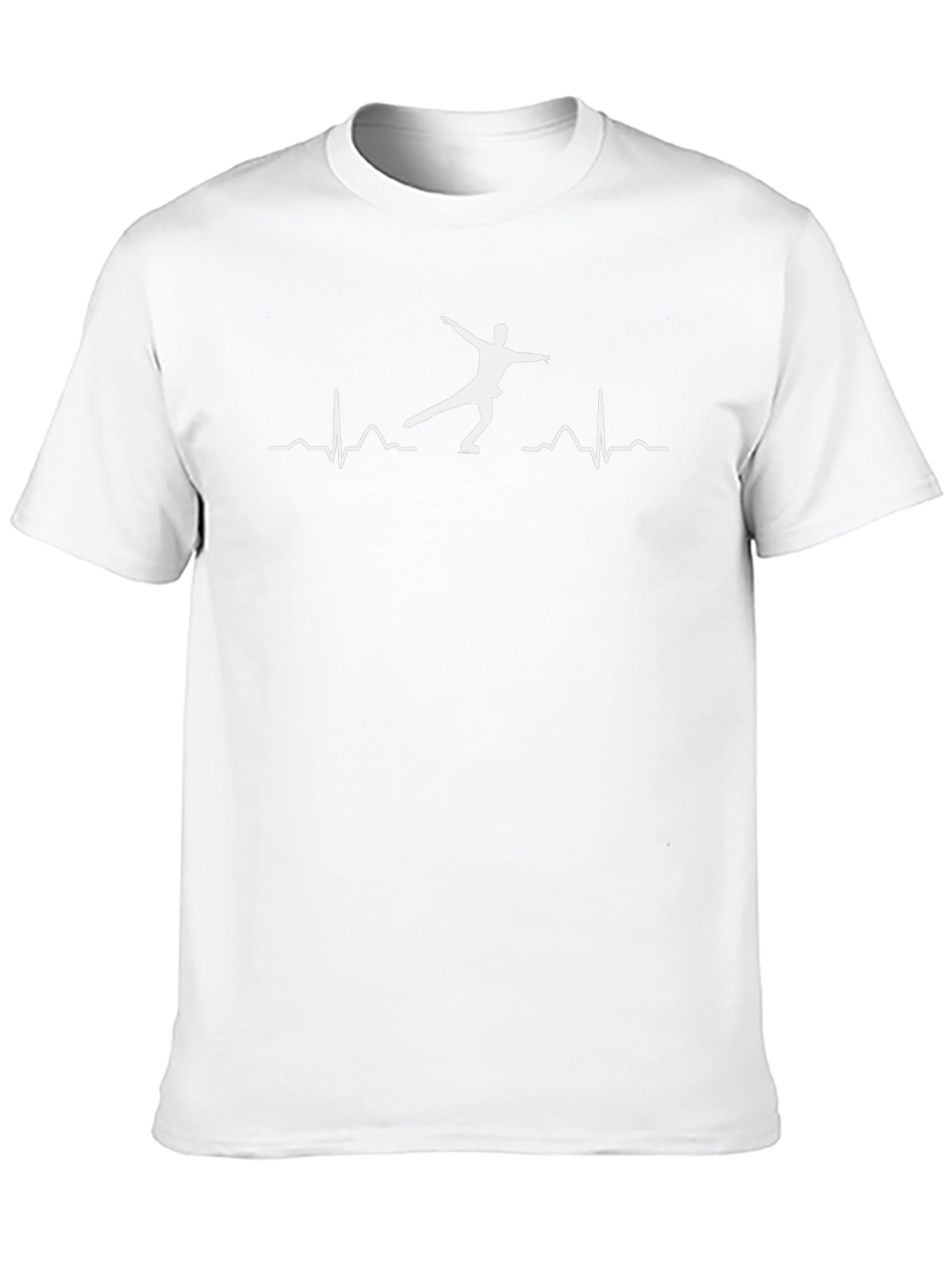 Ice Skating Heartbeat T-Shirt - Black Graphic Tee