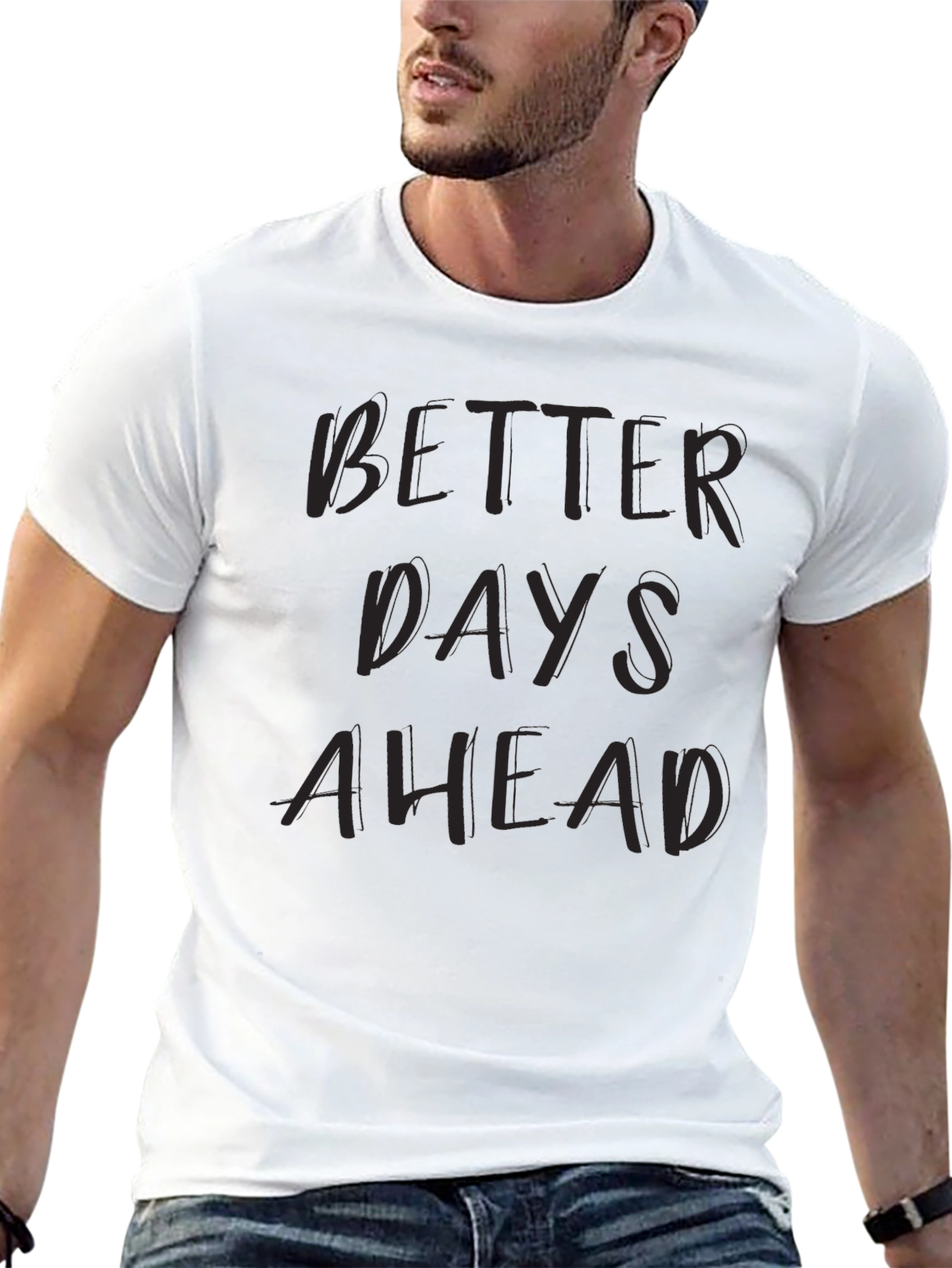 Better Days Ahead Graphic Tee - Black Casual T-Shirt