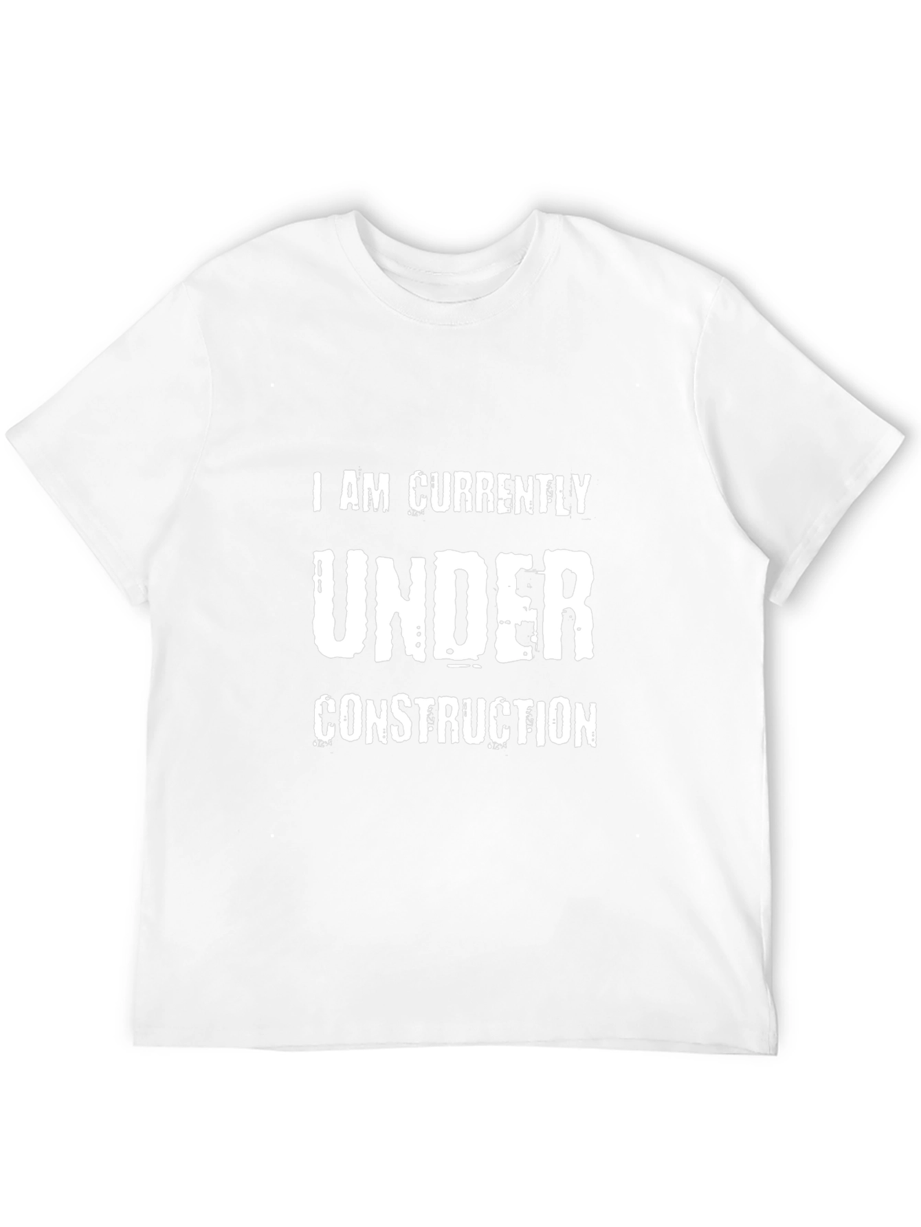 Under Construction Graphic Tee - Black Cotton T-Shirt