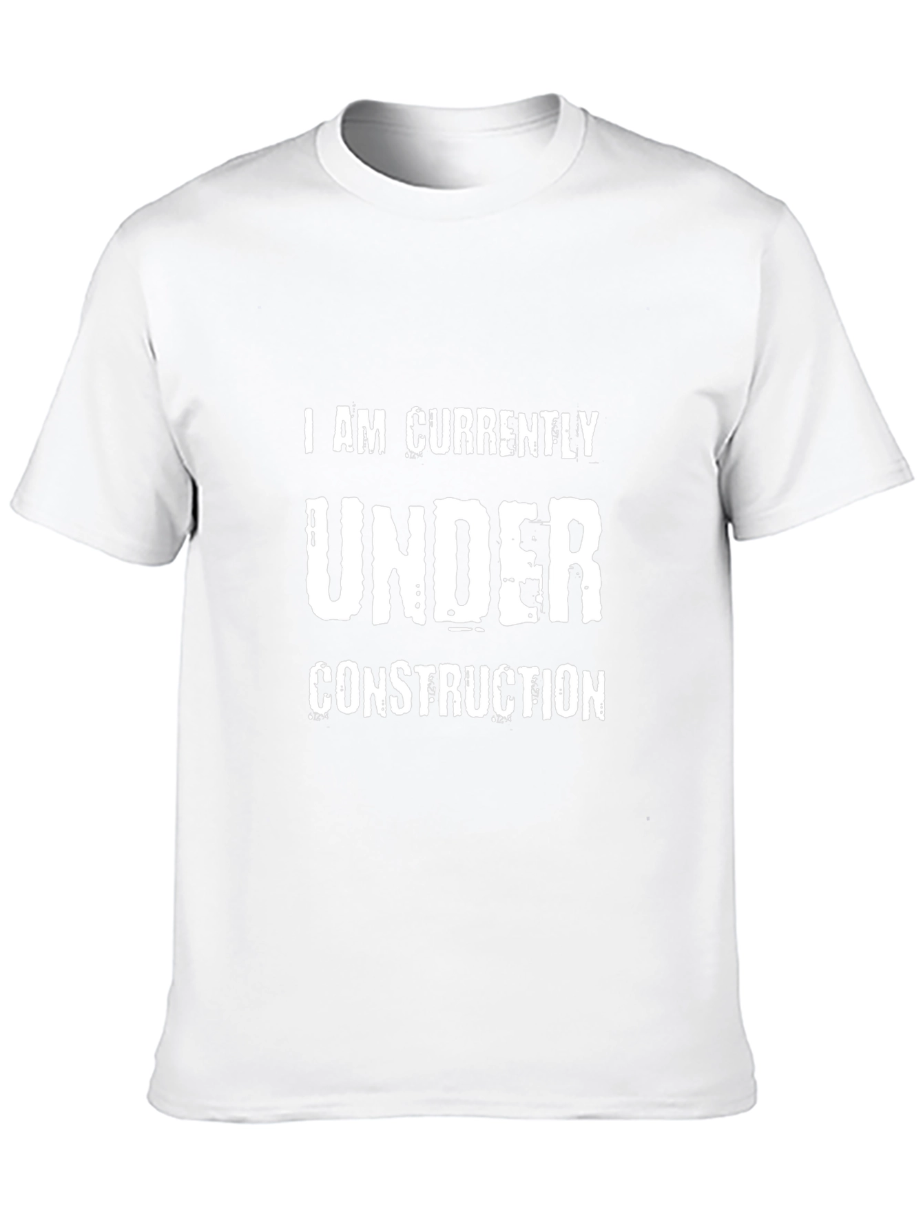 Under Construction Graphic Tee - Black Cotton T-Shirt