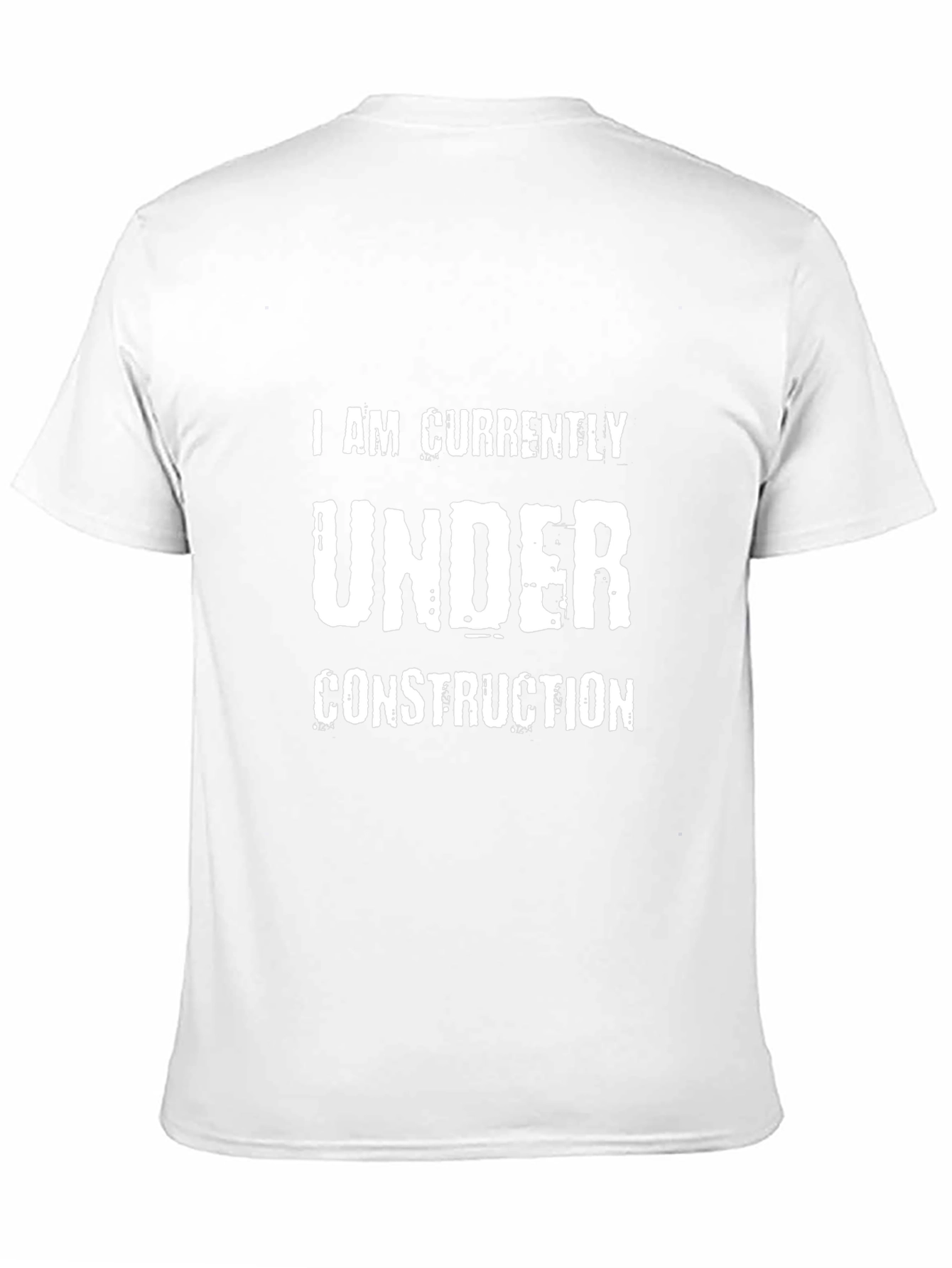 Under Construction Graphic Tee - Black Cotton T-Shirt