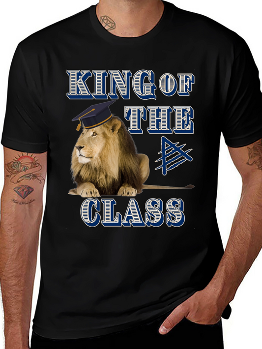 King of the Class Lion Graphic T-Shirt