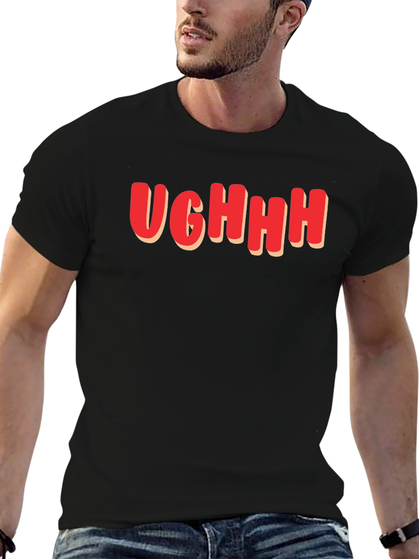 Ughhh Graphic Tee - Soft Cotton Blend