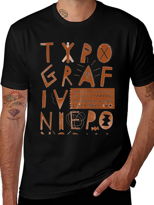 Typography Art Black Graphic Tee