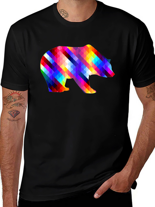 Colorful Geometric Bear T-Shirt