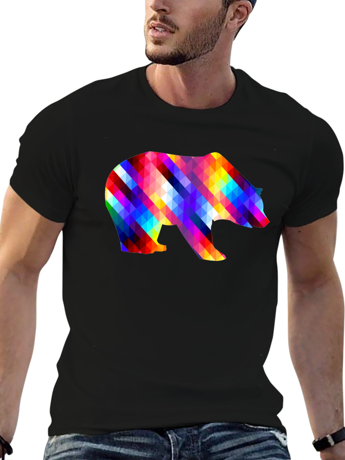 Colorful Geometric Bear T-Shirt