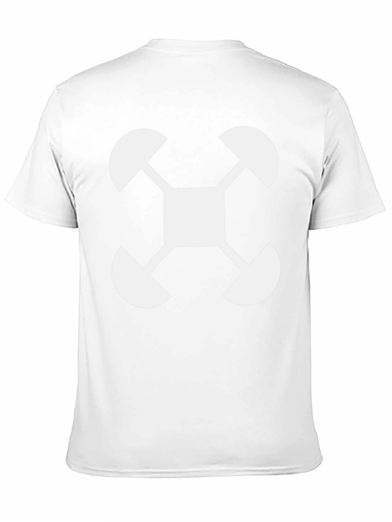 Abstract Graphic Tee - White Design on Black