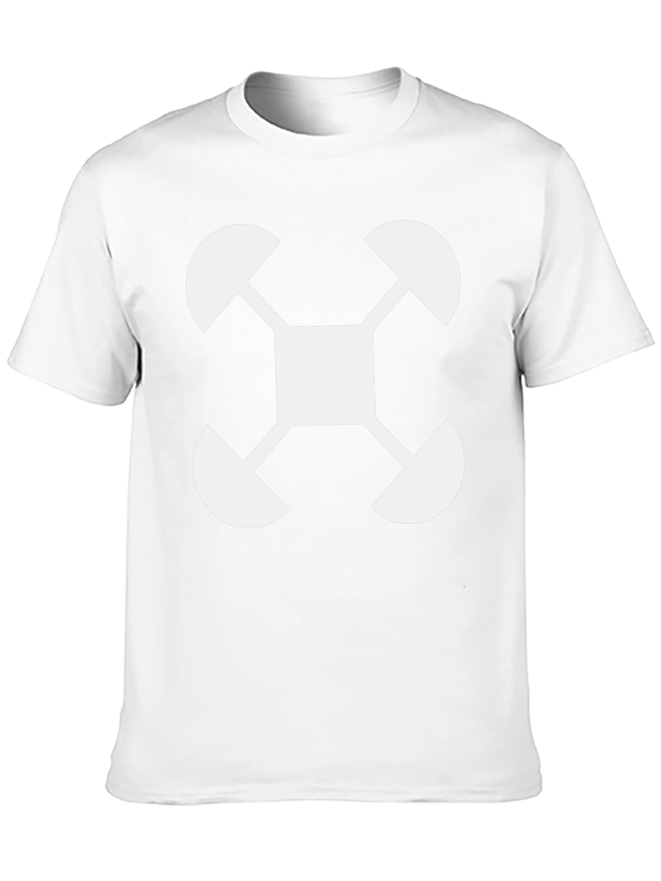 Abstract Graphic Tee - White Design on Black