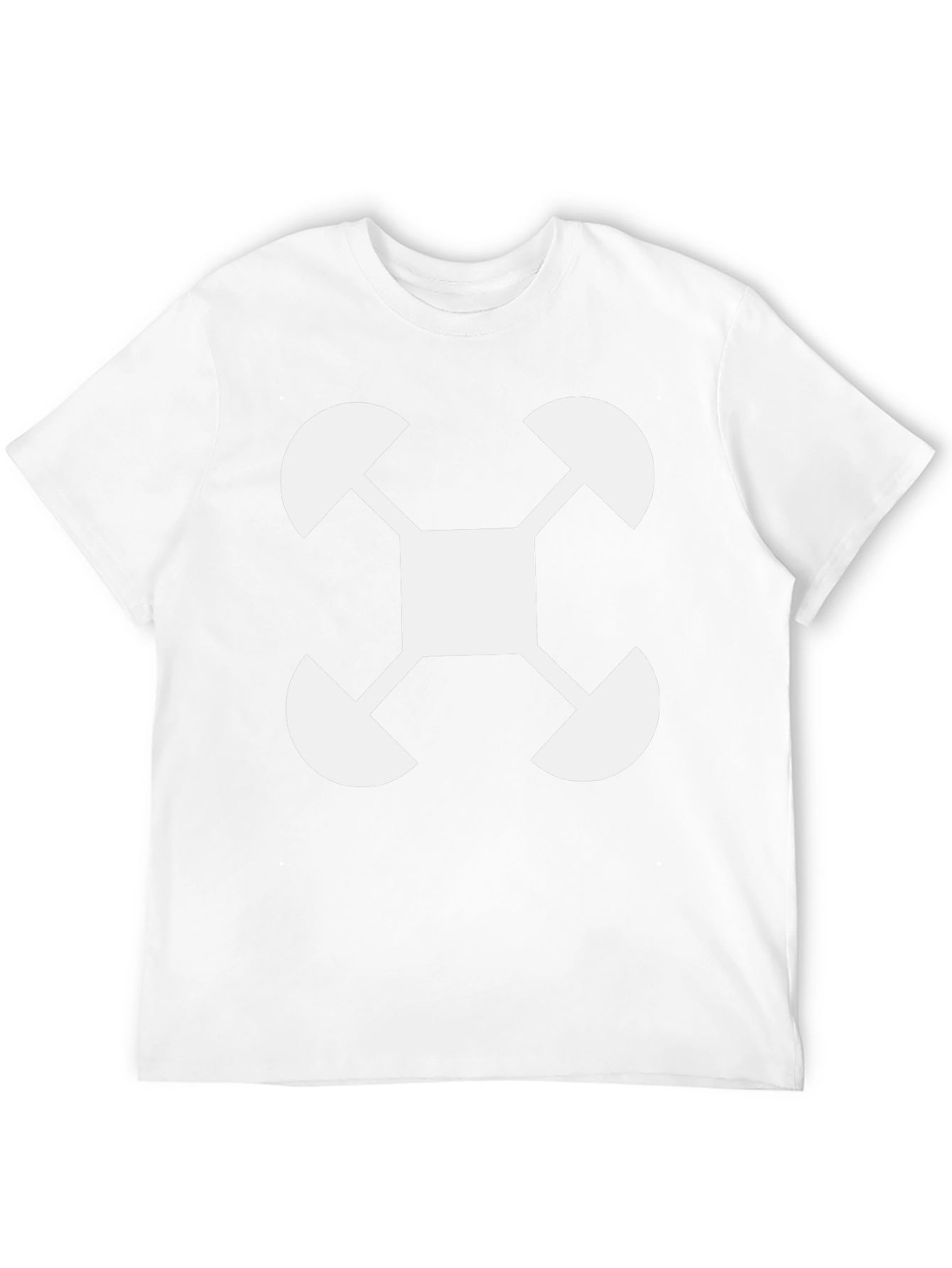 Abstract Graphic Tee - White Design on Black