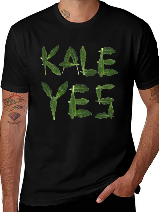 Kale Yes Funny T-Shirt - Black Cotton Tee