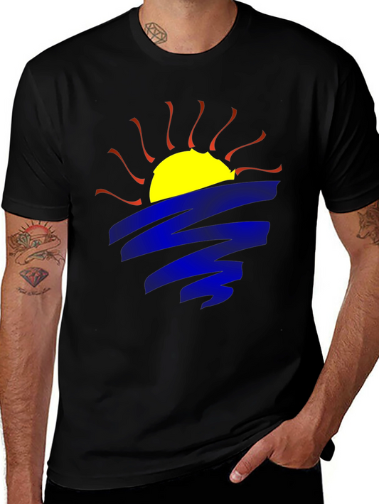 Sunset Graphic Black T-Shirt