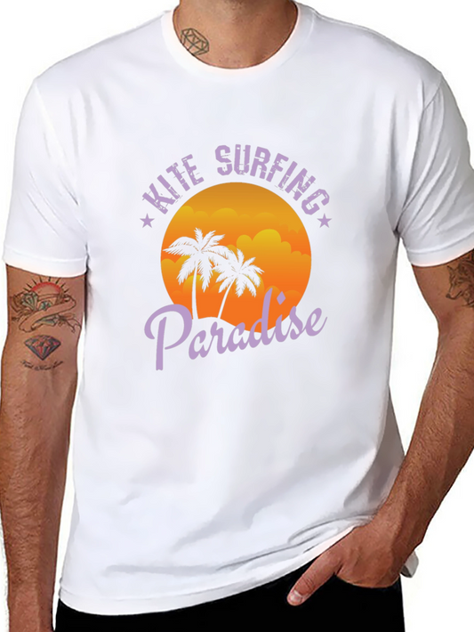 Kite Surfing Paradise Black T-Shirt