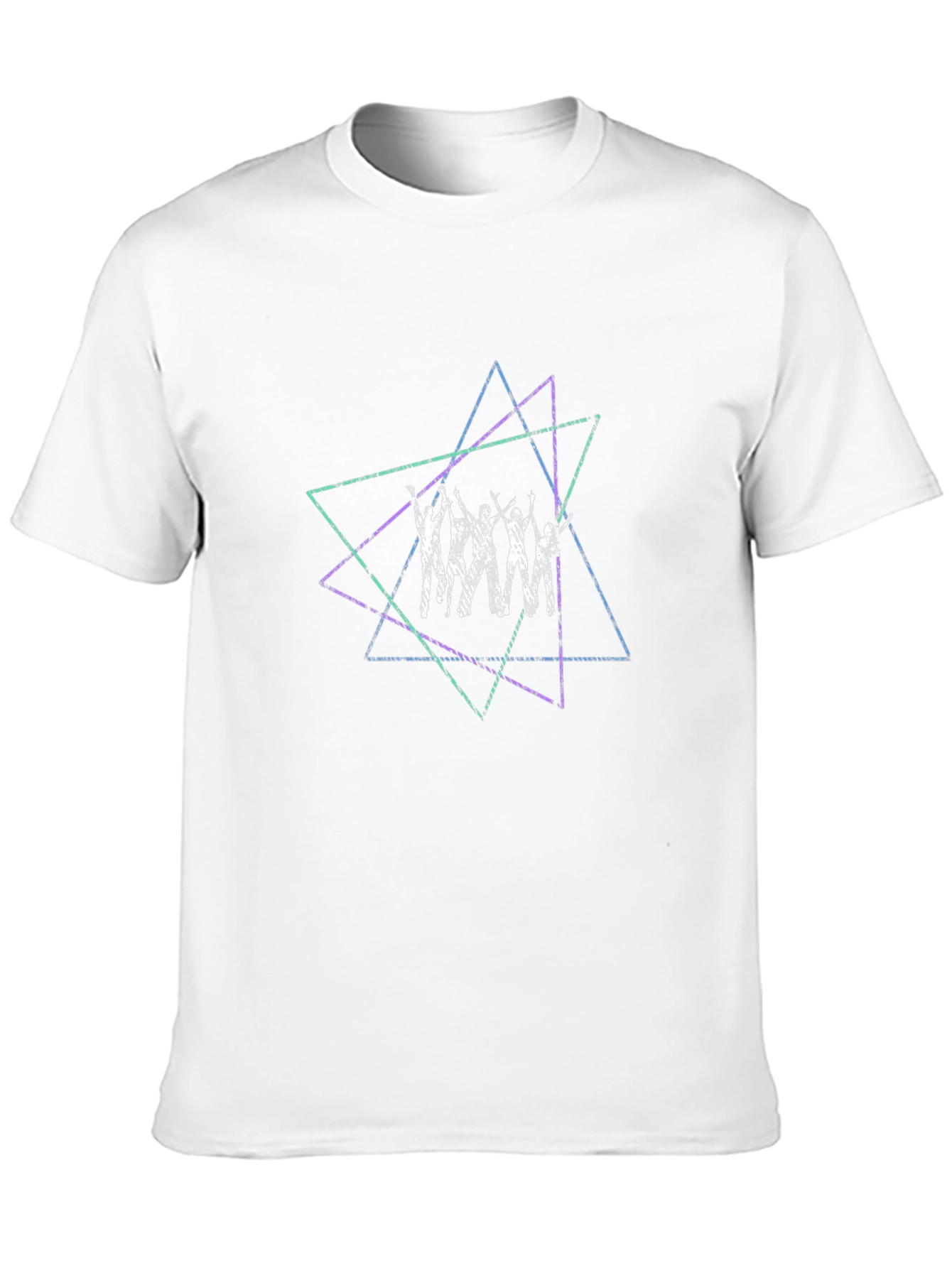 Geometric Star Graphic Print Black T-Shirt