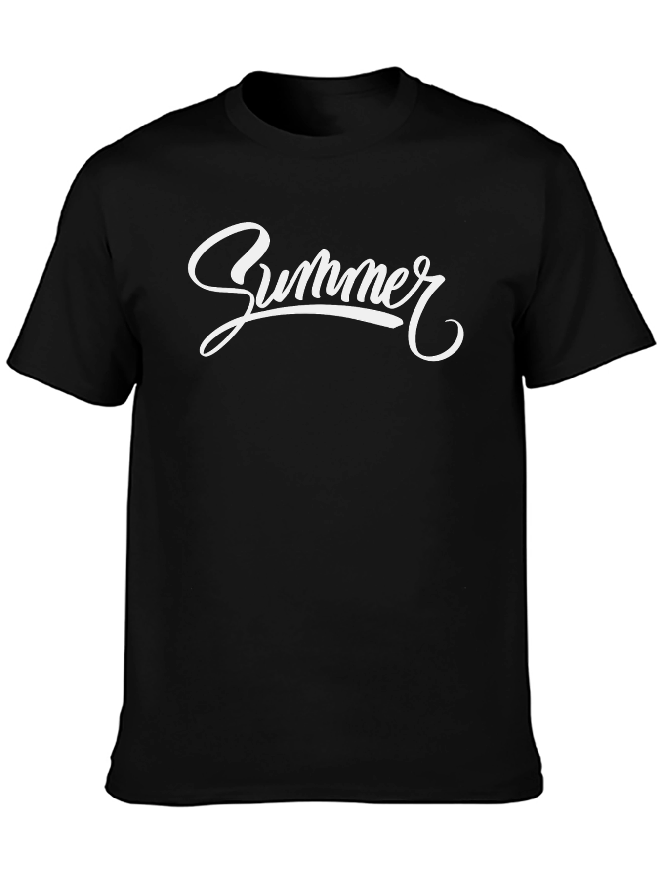 Summer Script Graphic Black T-Shirt