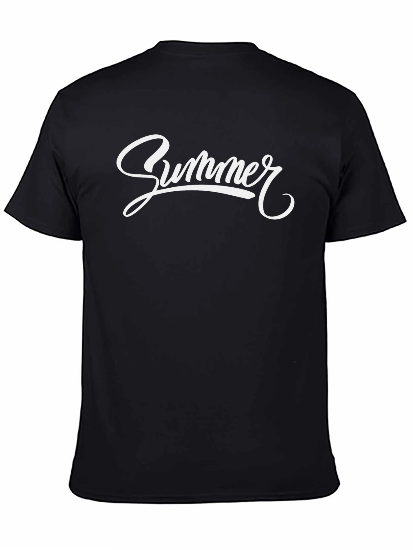 Summer Script Graphic Black T-Shirt
