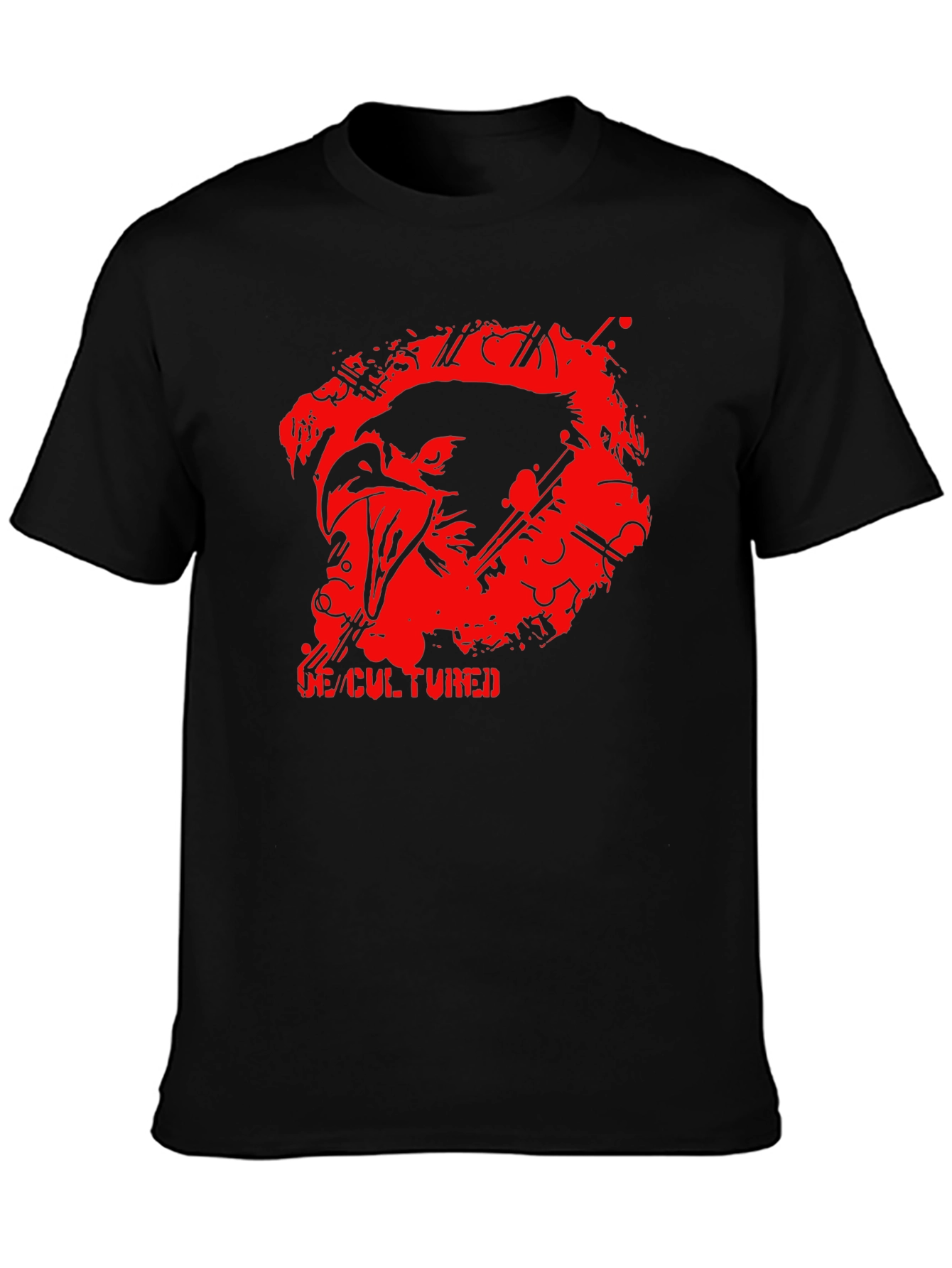 De-Cultured Graphic Tee - Mens Black T-Shirt