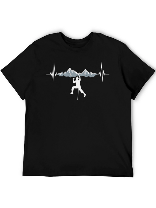 Mountain Climber Heartbeat T-Shirt