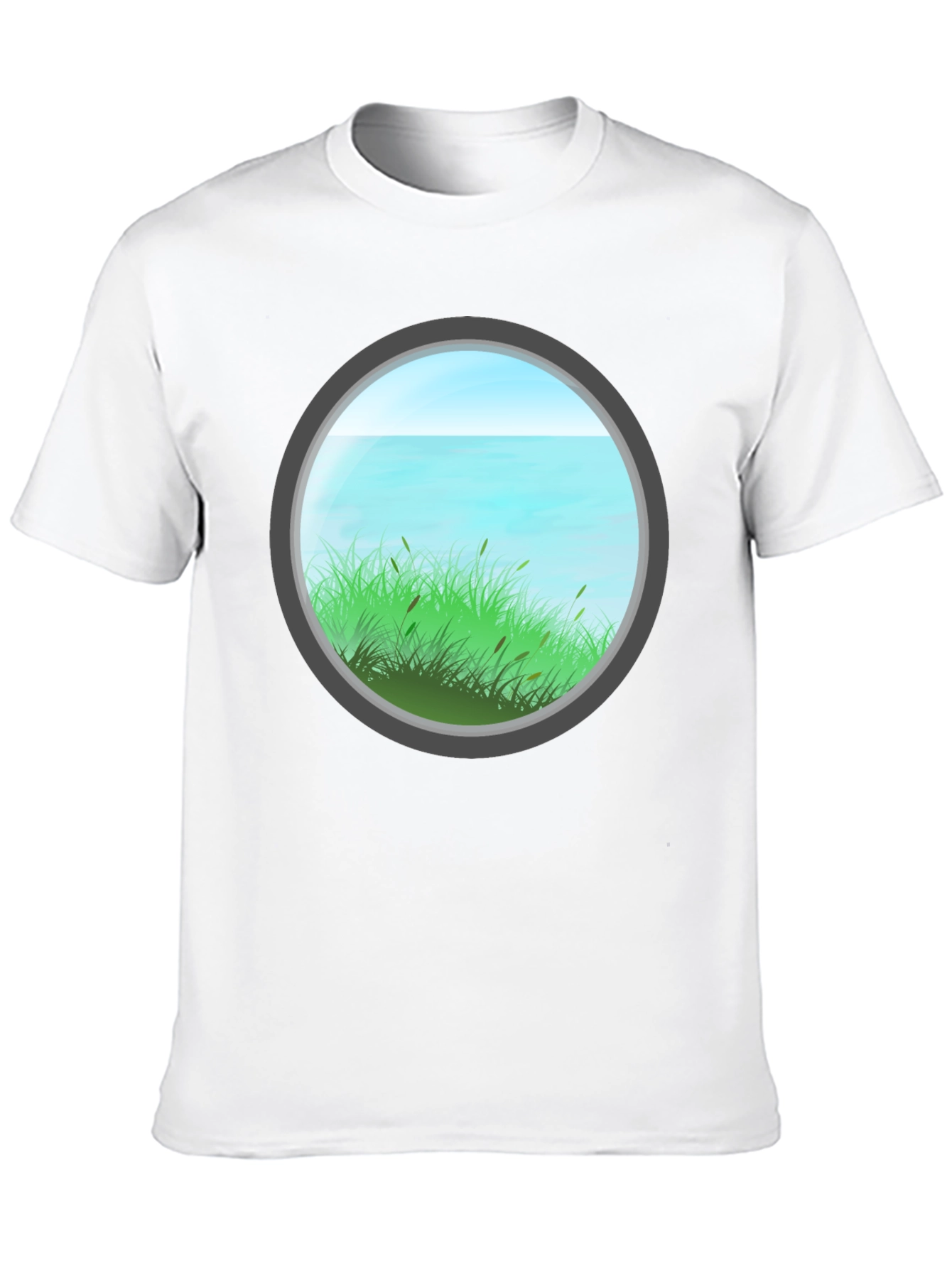 Nature View Graphic Tee - Black Cotton Blend