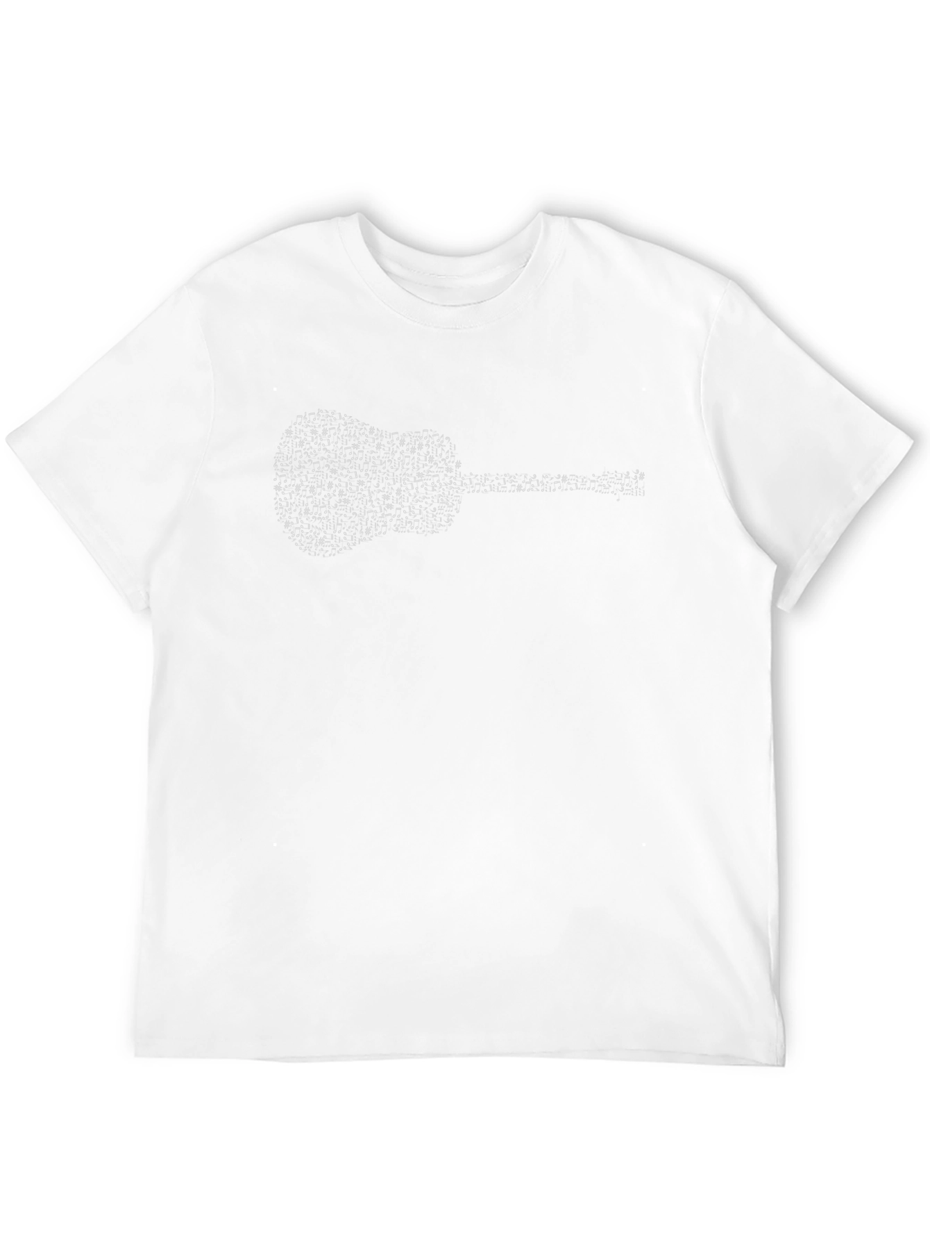 Guitar Notes Graphic Tee - Black Casual Shirt