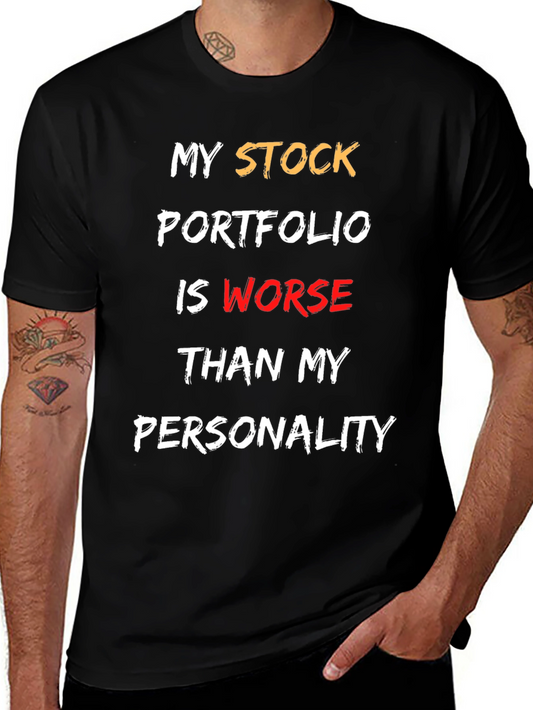 Stock Portfolio T-Shirt: Funny Finance Humor Tee