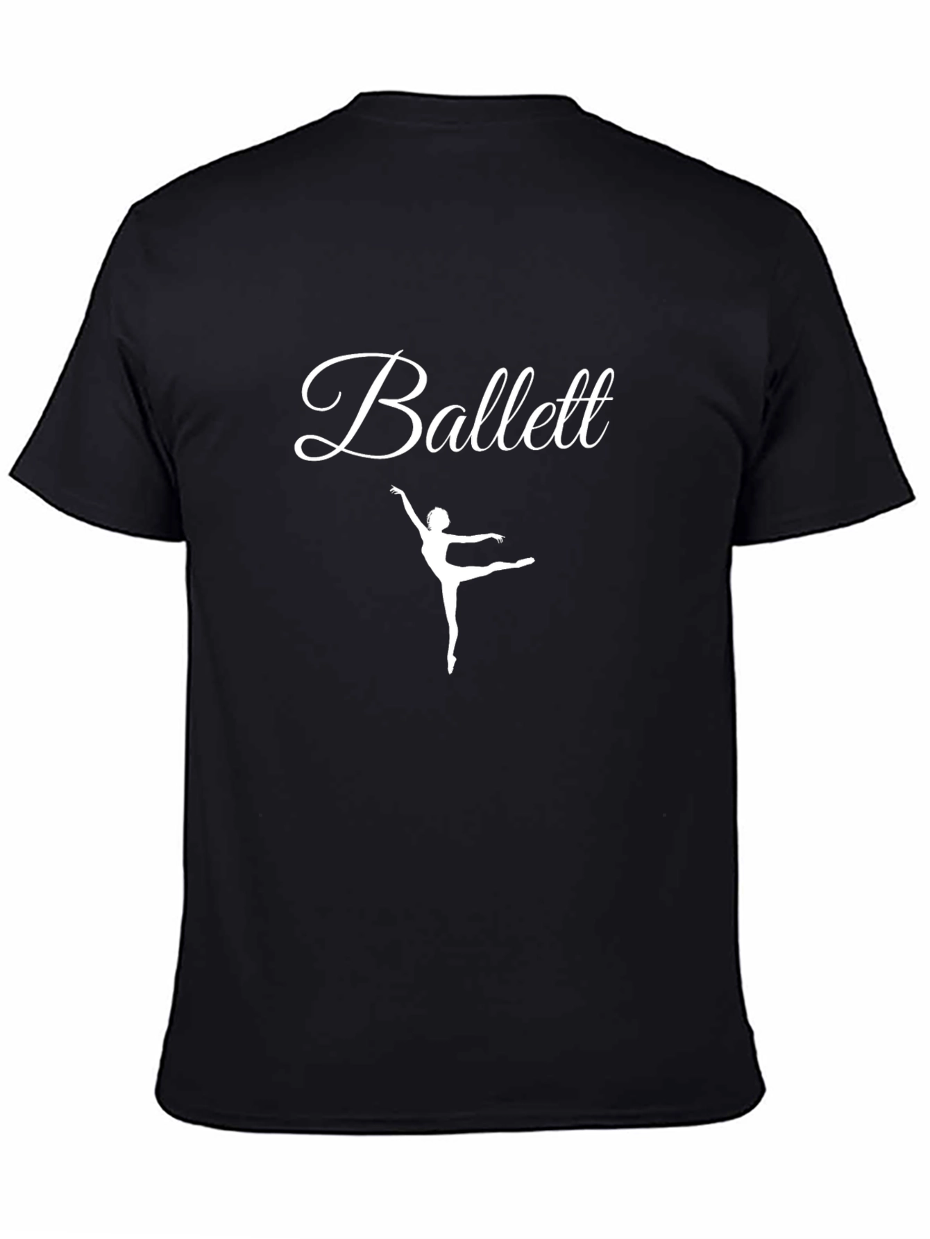 Ballet Dancer Graphic Tee - Black Cotton Shirt