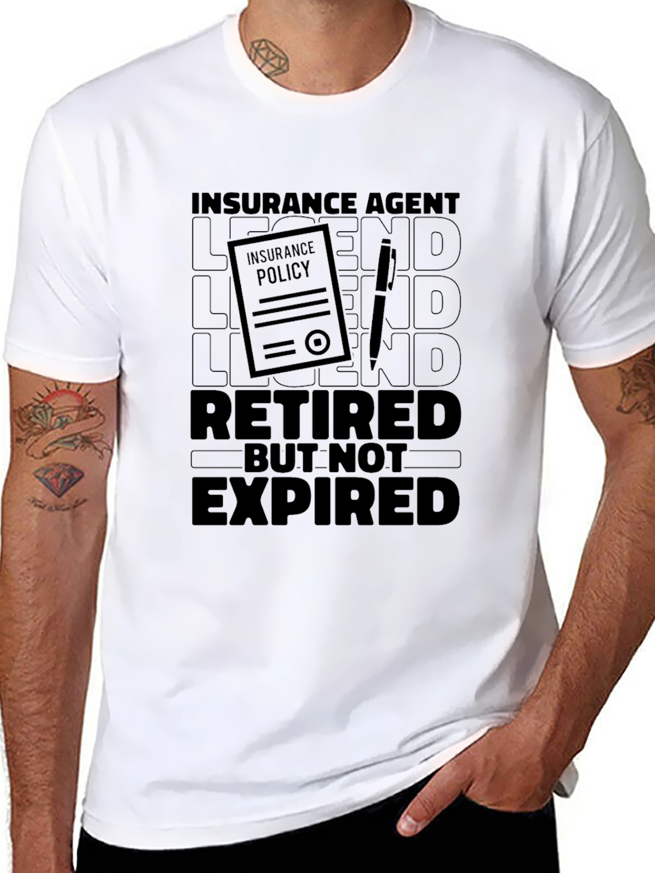 Insurance Agent Retired But Not Expired T-Shirt