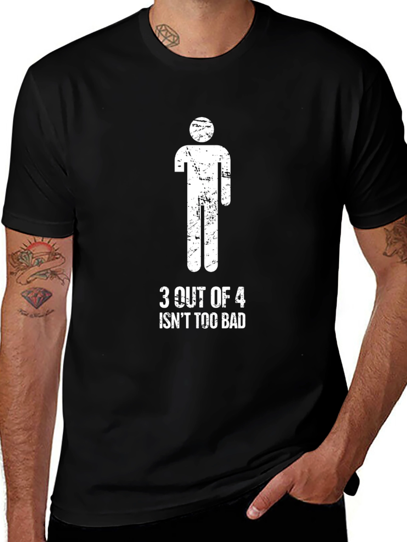 Humorous 3 Out of 4 Graphic T-Shirt