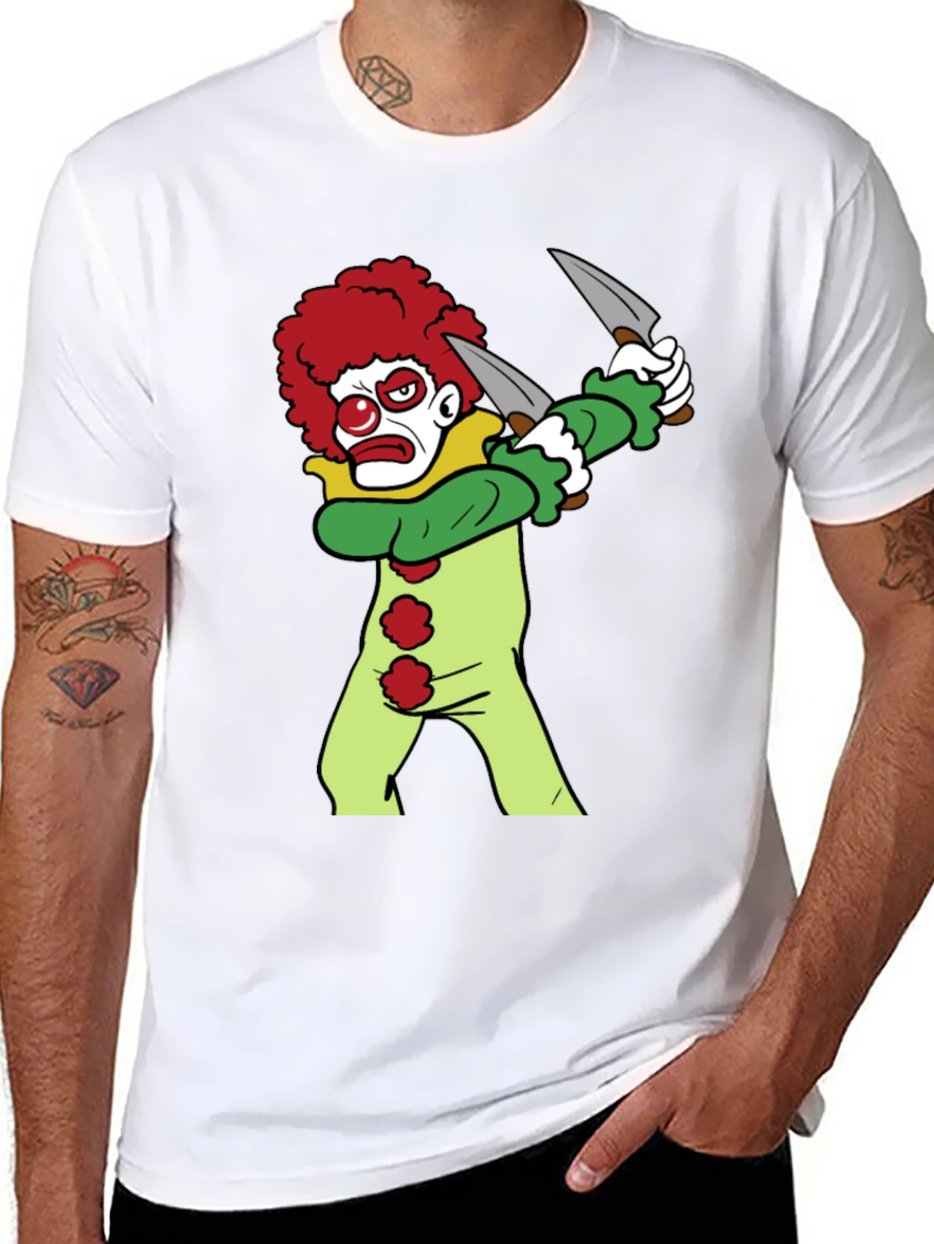 Clown with Knives Graphic Tee
