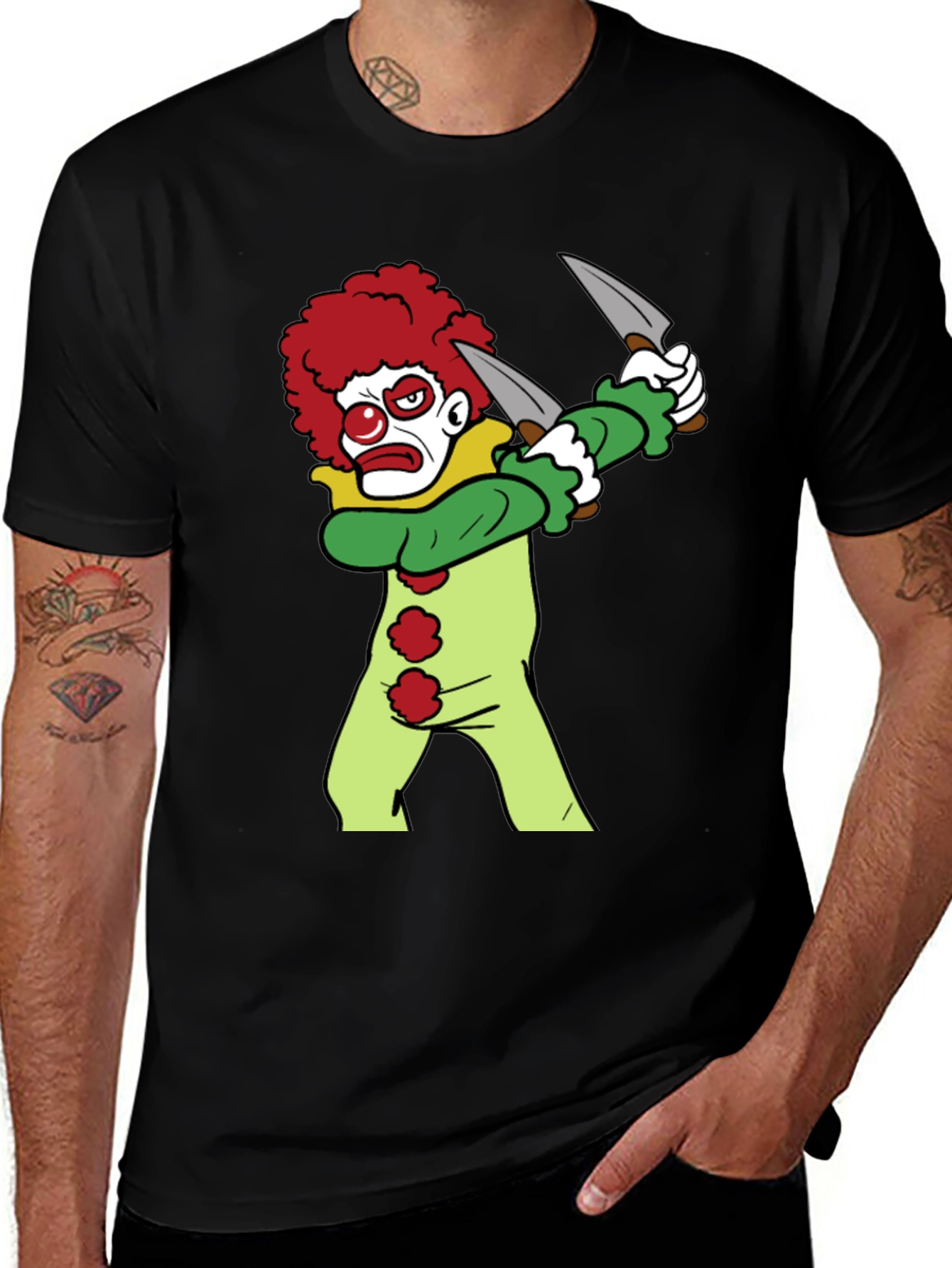 Clown with Knives Graphic Tee