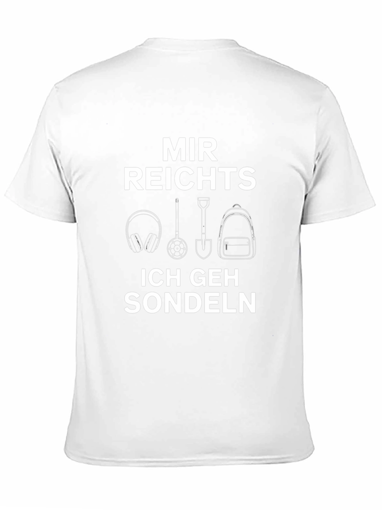 Mir Reichts Ich Geh Sondeln Black Graphic Tee