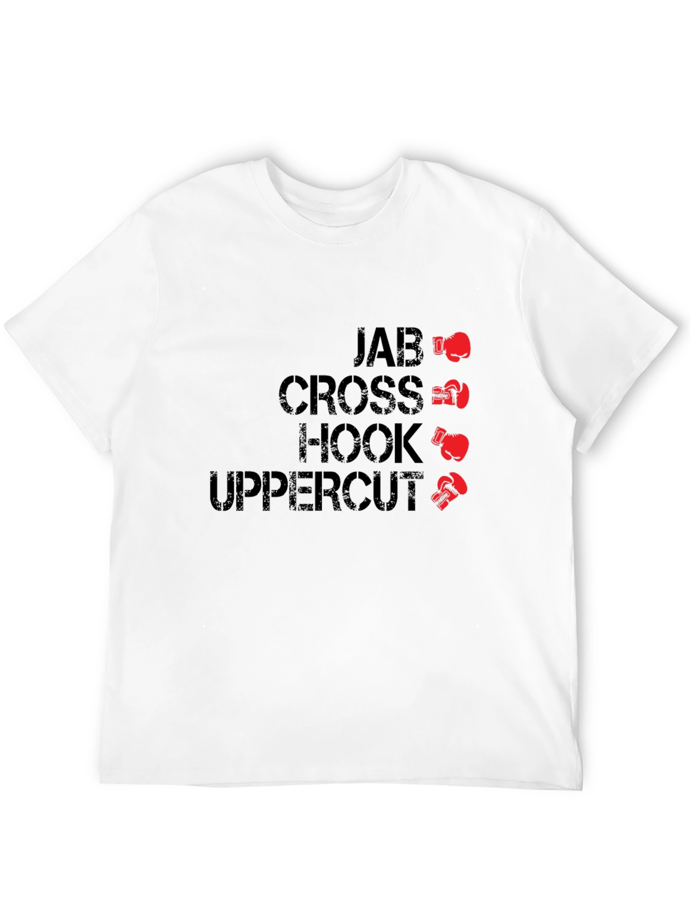 Boxing Moves Graphic Tee - Jab Cross Hook Uppercut