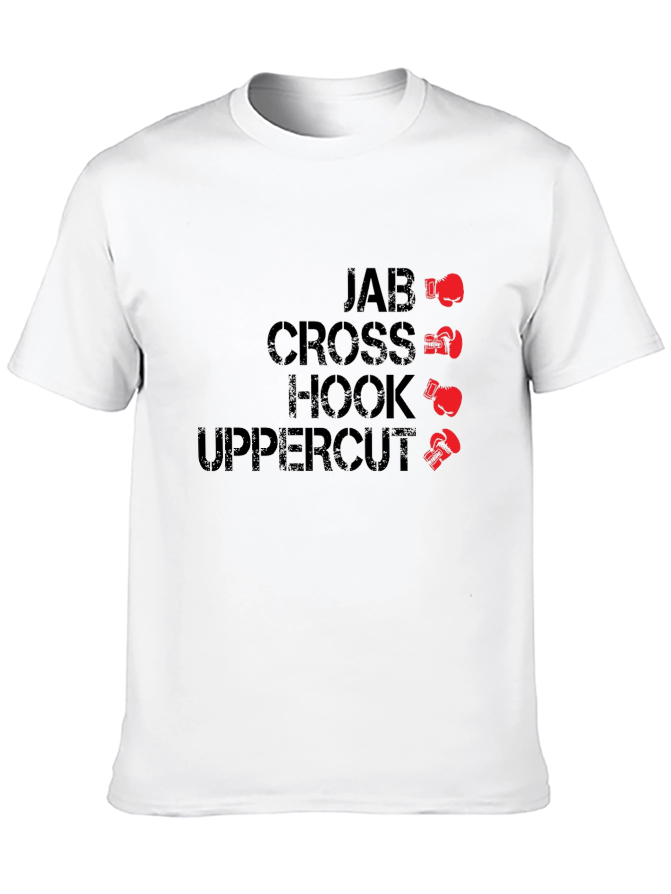 Boxing Moves Graphic Tee - Jab Cross Hook Uppercut