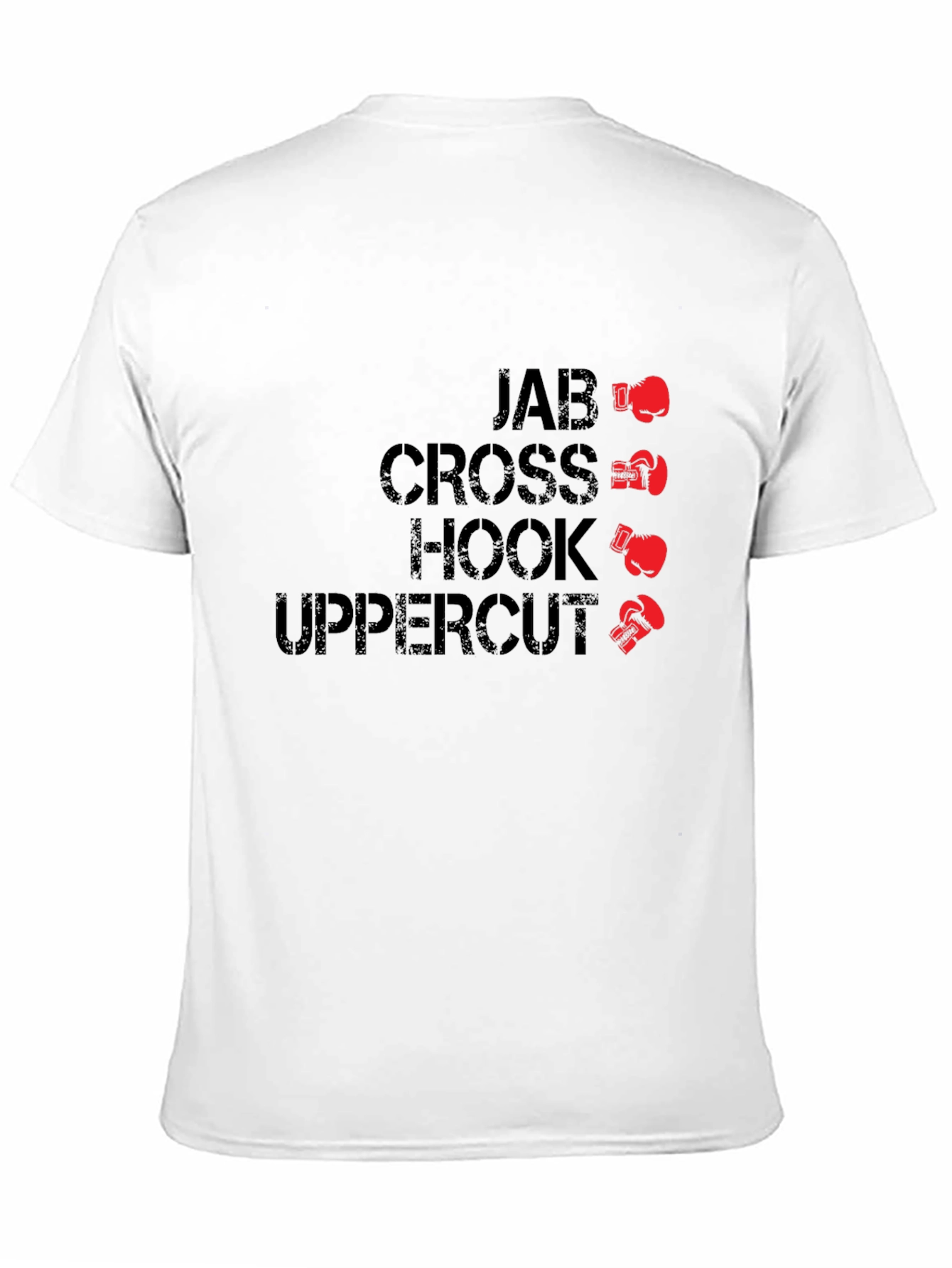 Boxing Moves Graphic Tee - Jab Cross Hook Uppercut