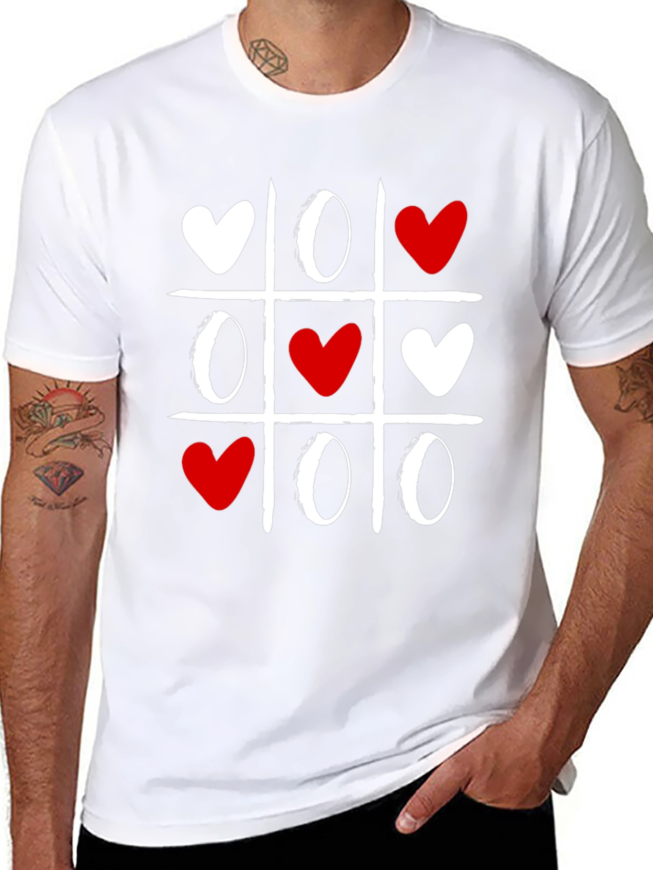 Tic-Tac-Toe Love Valentines Day T-Shirt