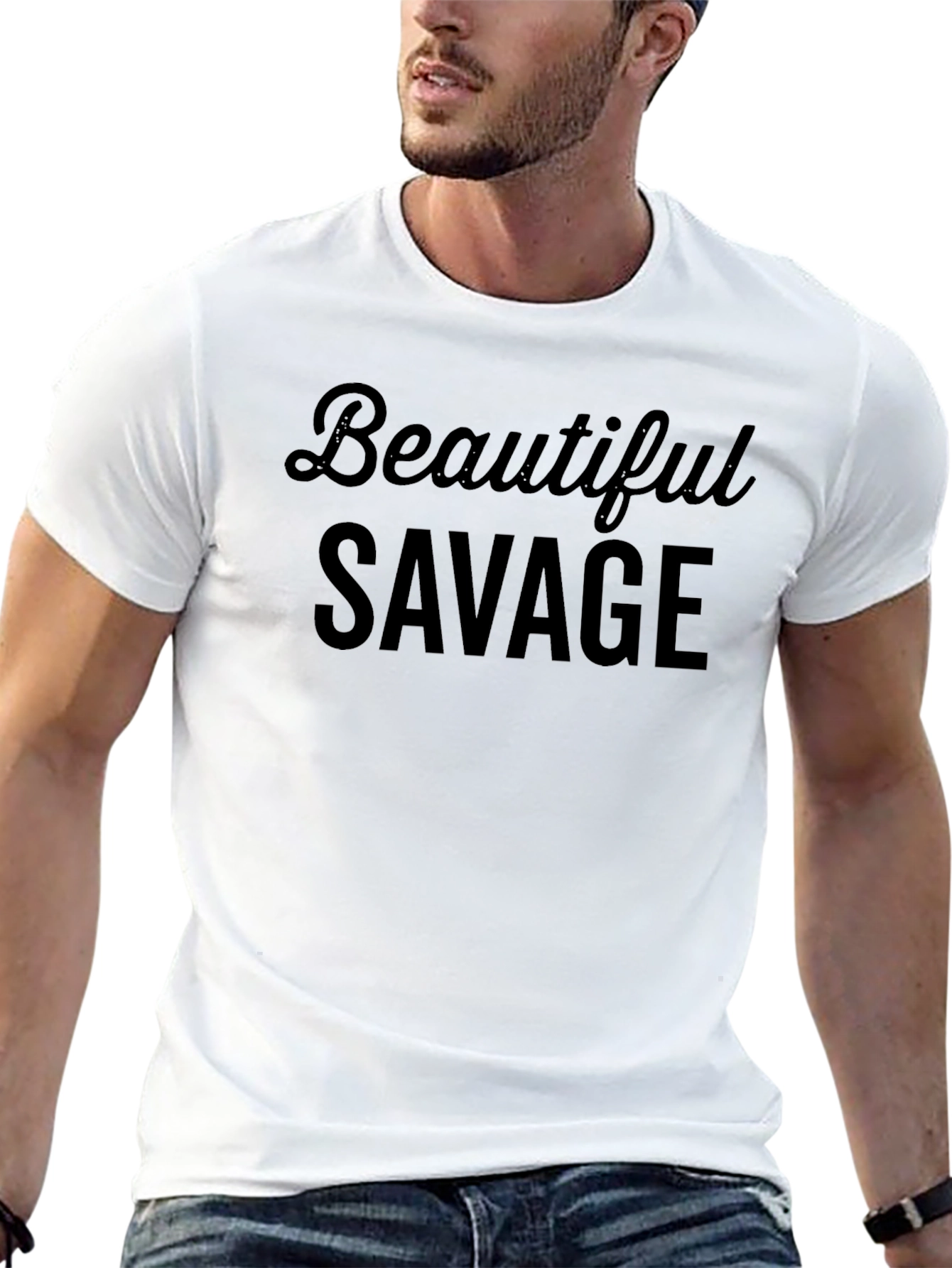 Beautiful Savage Graphic Tee - Trendy Casual Wear