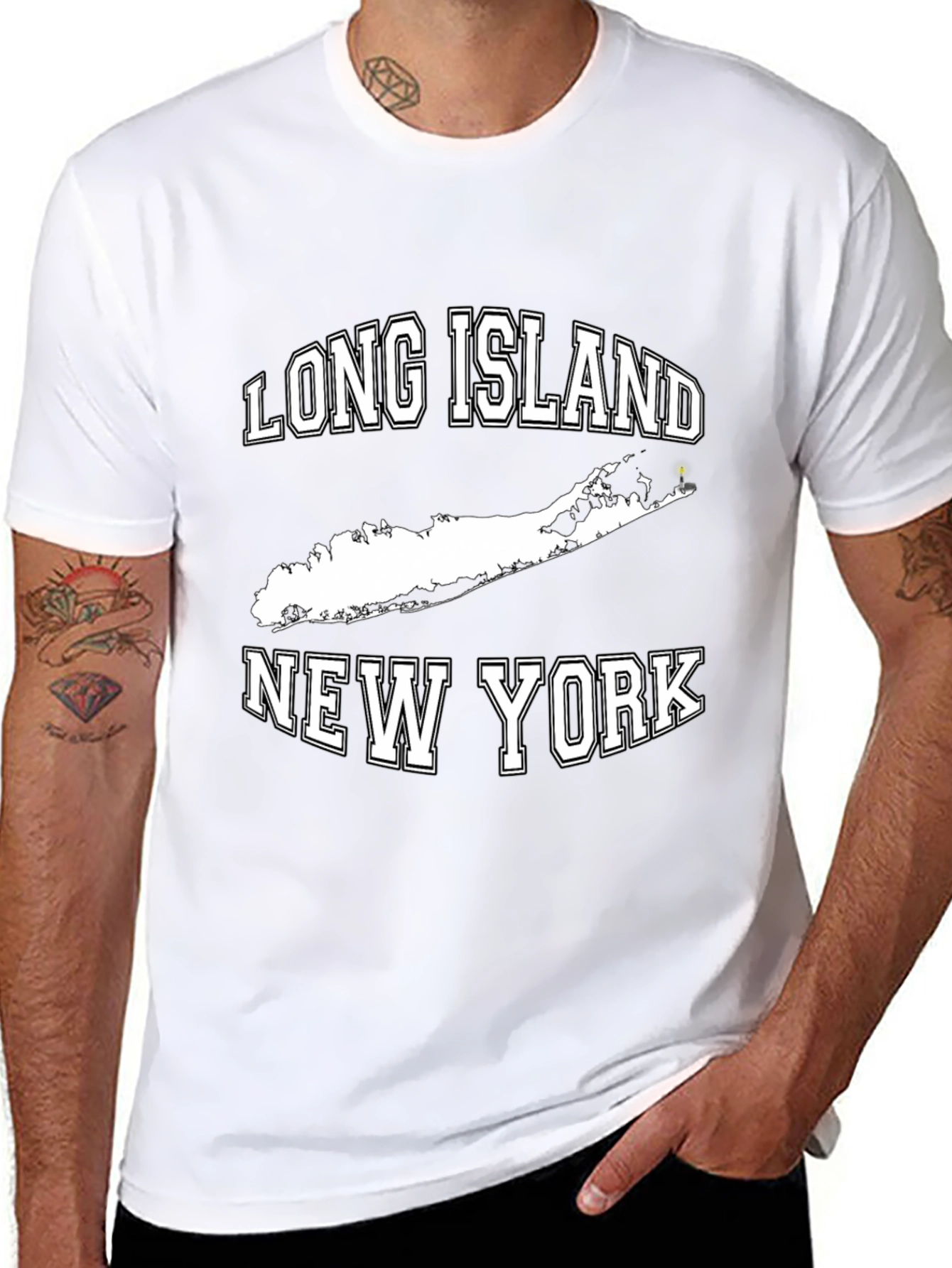 Long Island New York T-Shirt - Black