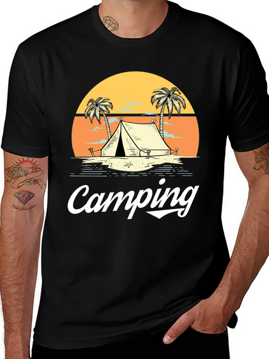 Camping Graphic Tee - Outdoor Adventure Shirt