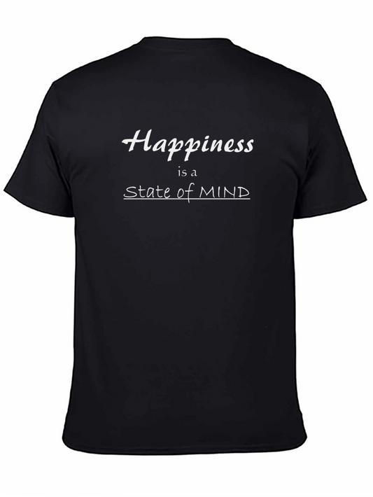 Happiness State of Mind Black T-Shirt