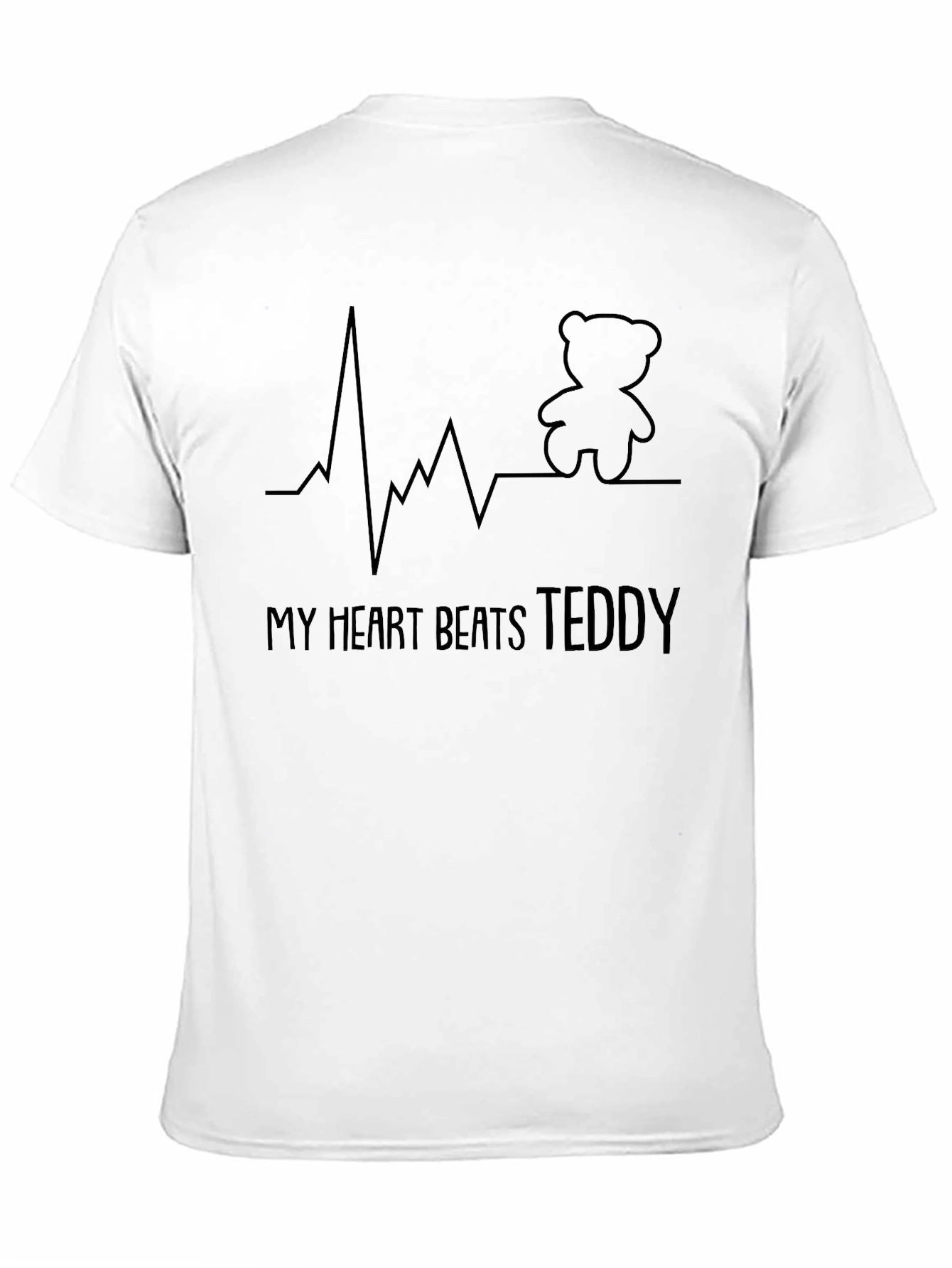 My Heart Beats Teddy T-Shirt - Unique Graphic Tee