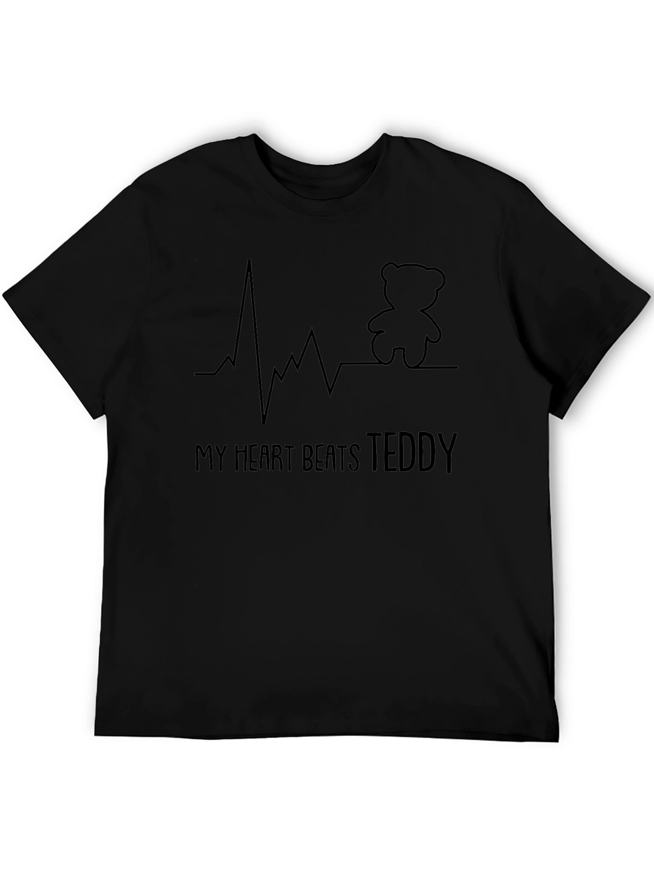 My Heart Beats Teddy T-Shirt - Unique Graphic Tee