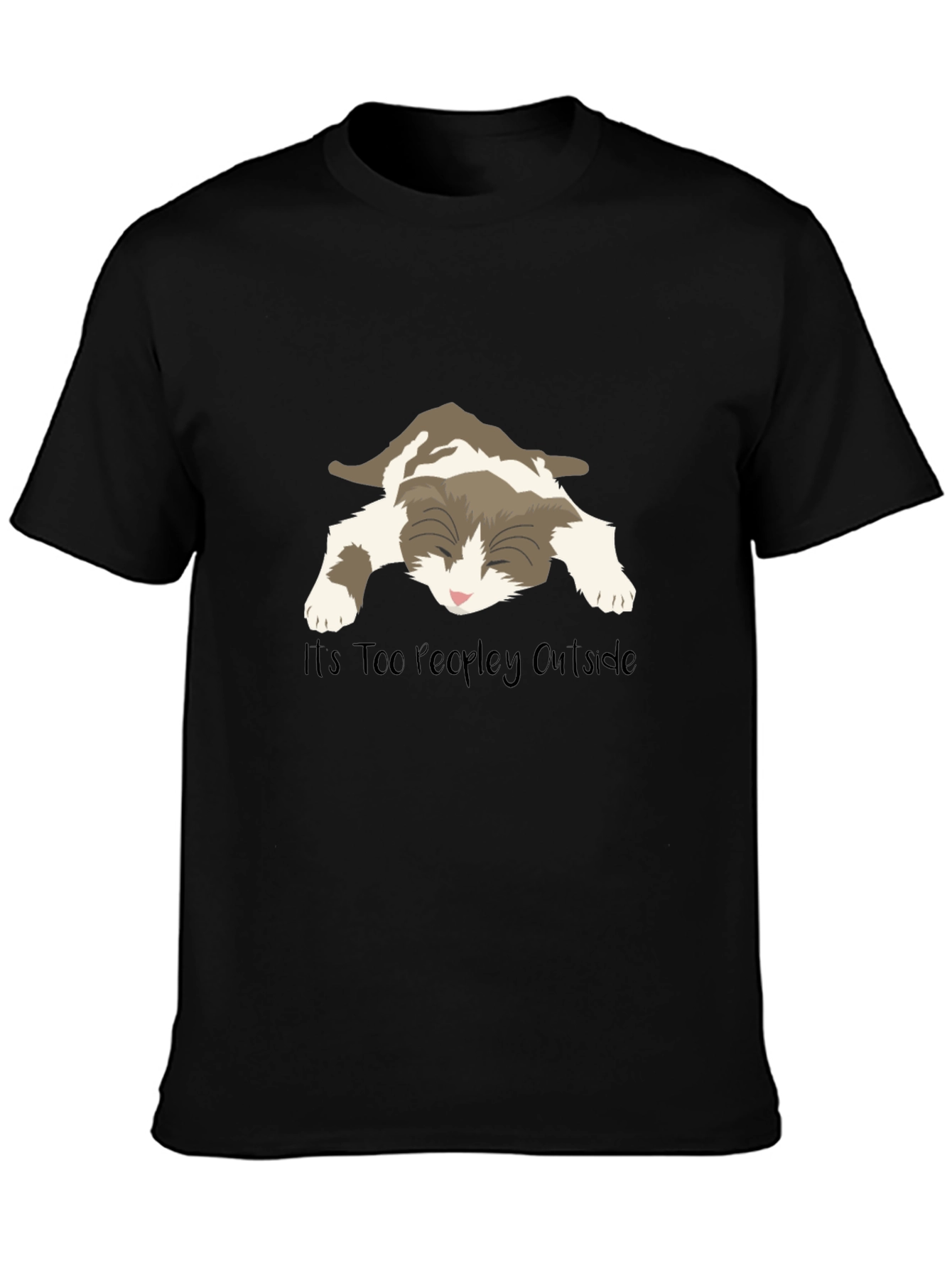 Too Peopley Outside Cat T-Shirt