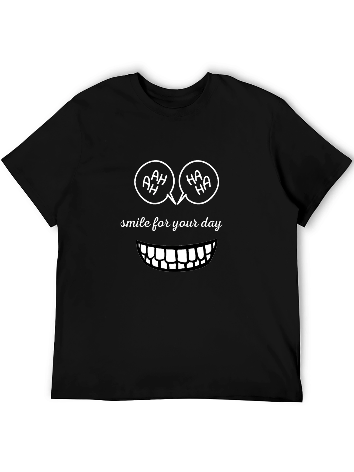 Smile for Your Day Graphic Tee - Black